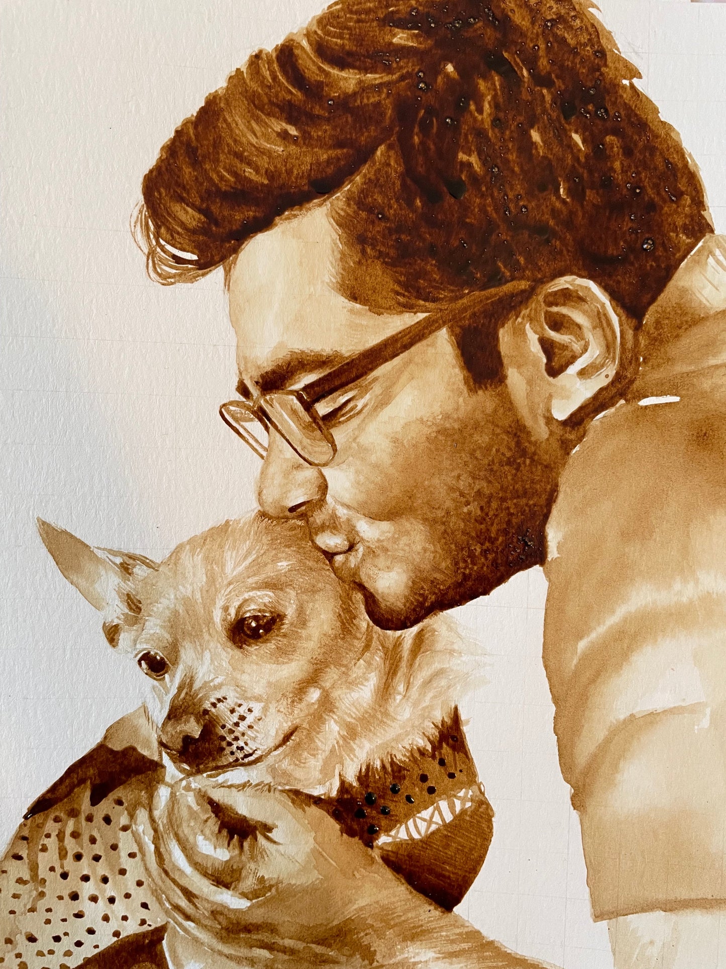 12" x 16" : Custom Pet Portrait From Photo