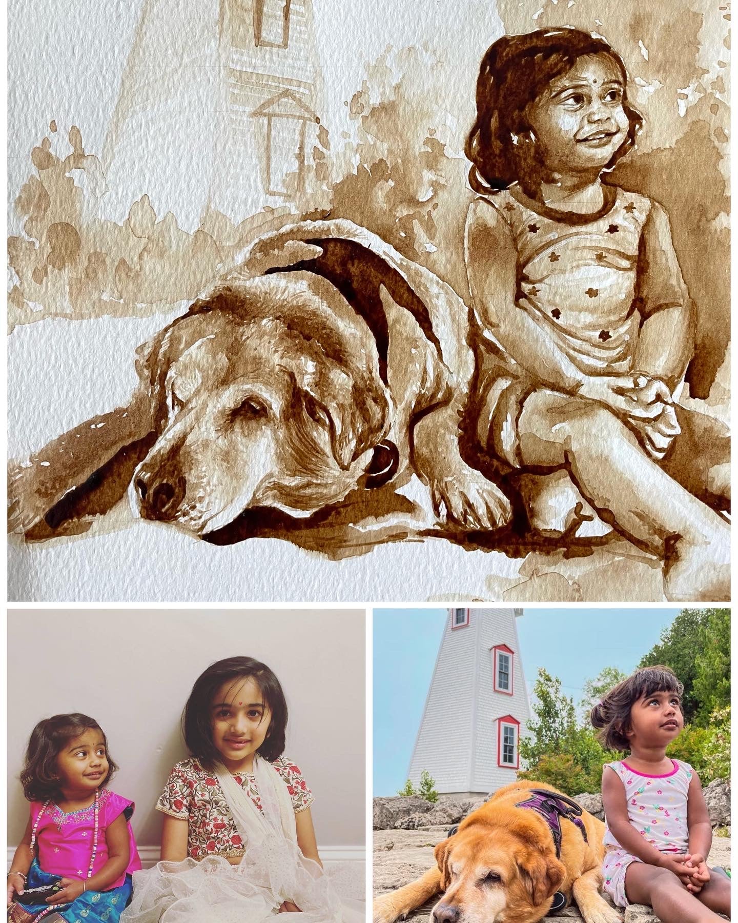 12" x 16" : Custom Pet Portrait From Photo